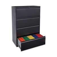 Lateral File, 4 Legal-letter-a4-a5-size File Drawers, Charcoal, 36" X 18" X 52.5"
