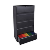 Lateral File, 5 Legal-letter-a4-a5-size File Drawers, Charcoal, 36" X 18" X 64.25"
