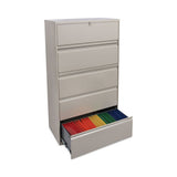 Lateral File, 5 Legal-letter-a4-a5-size File Drawers, Putty, 36" X 18" X 64.25"