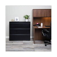 Lateral File, 3 Legal-letter-a4-a5-size File Drawers, Black, 42" X 18" X 39.5"