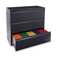Lateral File, 3 Legal-letter-a4-a5-size File Drawers, Charcoal, 42" X 18" X 39.5"