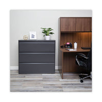 Lateral File, 3 Legal-letter-a4-a5-size File Drawers, Charcoal, 42" X 18" X 39.5"