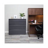 Lateral File, 3 Legal-letter-a4-a5-size File Drawers, Charcoal, 42" X 18" X 39.5"