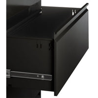 Lateral File, 4 Legal-letter-size File Drawers, Black, 42" X 18" X 52.5"