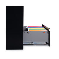 Lateral File, 5 Legal-letter-a4-a5-size File Drawers, Black, 42" X 18" X 64.25"