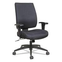 Alera Wrigley Series High Performance Mid-back Synchro-tilt Task Chair, Supports Up To 275 Lbs, Black Seat-back, Black Base