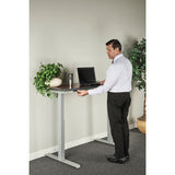 2-stage Electric Adjustable Table Base, 27.5" To 47.2" High, Gray