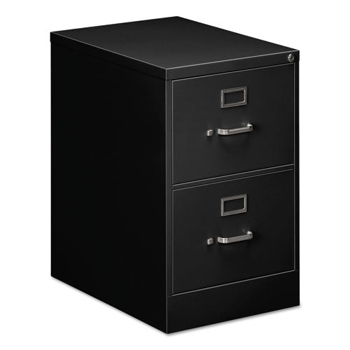 Two-drawer Economy Vertical File, 2 Legal-size File Drawers, Black, 18.25" X 25" X 29"