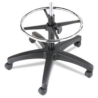 Alera Interval Series Swivel Task Stool, 33.26" Seat Height, Supports Up To 275 Lbs, Black Seat-black Back, Black Base