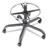 Alera Interval Series Swivel Task Stool, 33.26" Seat Height, Supports Up To 275 Lbs, Black Seat-black Back, Black Base