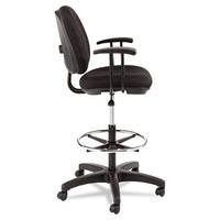 Alera Interval Series Swivel Task Stool, 33.26" Seat Height, Supports Up To 275 Lbs, Black Seat-black Back, Black Base
