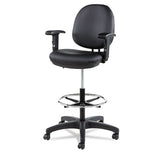 Alera Interval Series Swivel Task Stool, 33.26" Seat Height, Supports Up To 275 Lbs, Black Seat-black Back, Black Base