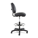 Alera Interval Series Swivel Task Stool, 33.26" Seat Height, Supports Up To 275 Lbs, Black Seat-black Back, Black Base