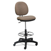 Alera Interval Series Swivel Task Stool, 33.26" Seat Height, Supports Up To 275 Lbs, Black Seat-black Back, Black Base