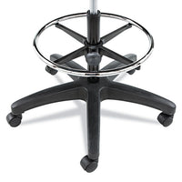 Alera Interval Series Swivel Task Stool, 33.26" Seat Height, Supports Up To 275 Lbs, Black Seat-black Back, Black Base