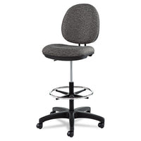 Alera Interval Series Swivel Task Stool, 33.26" Seat Height, Supports Up To 275 Lbs, Graphite Gray Seat-back, Black Base