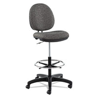 Alera Interval Series Swivel Task Stool, 33.26" Seat Height, Supports Up To 275 Lbs, Graphite Gray Seat-back, Black Base