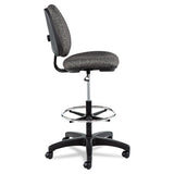 Alera Interval Series Swivel Task Stool, 33.26" Seat Height, Supports Up To 275 Lbs, Graphite Gray Seat-back, Black Base