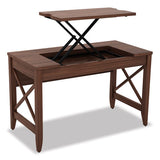 Sit-to-stand Table Desk, 47.25w X 23.63d X 29.5 To 43.75h, Modern Walnut