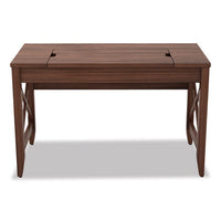 Sit-to-stand Table Desk, 47.25w X 23.63d X 29.5 To 43.75h, Modern Walnut