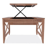 Sit-to-stand Table Desk, 47.25w X 23.63d X 29.5 To 43.75h, Modern Walnut