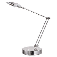 Adjustable Led Task Lamp With Usb Port, 11"w X 6.25"d X 26"h, Brushed Nickel