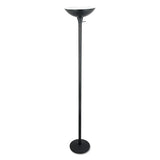 Torchier Floor Lamp, 12.5"w X 12.5"d X 72"h, Matte Black