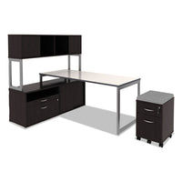 Alera Open Office Series Low File Cabient Credenza, 29.5w X 19.13d X 22.88h, Espresso