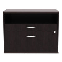 Alera Open Office Series Low File Cabient Credenza, 29.5w X 19.13d X 22.88h, Espresso