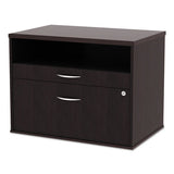 Alera Open Office Series Low File Cabient Credenza, 29.5w X 19.13d X 22.88h, Espresso