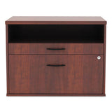 Alera Open Office Series Low File Cabient Credenza, 29.5w X 19.13d X 22.88h, Medium Cherry