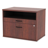 Alera Open Office Series Low File Cabient Credenza, 29.5w X 19.13d X 22.88h, Medium Cherry