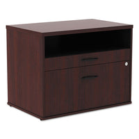 Alera Open Office Series Low File Cabient Credenza, 29.5w X 19.13d X 22.88h, Mahogany