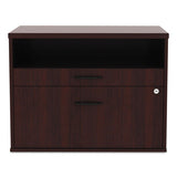 Alera Open Office Series Low File Cabient Credenza, 29.5w X 19.13d X 22.88h, Mahogany