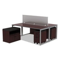 Alera Open Office Series Low File Cabient Credenza, 29.5w X 19.13d X 22.88h, Mahogany