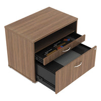 Alera Open Office Series Low File Cabinet Credenza, 29.5w X19.13d X 22.88h,walnut