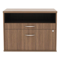 Alera Open Office Series Low File Cabinet Credenza, 29.5w X19.13d X 22.88h,walnut