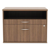 Alera Open Office Series Low File Cabinet Credenza, 29.5w X19.13d X 22.88h,walnut