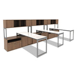 Alera Open Office Series Low File Cabinet Credenza, 29.5w X19.13d X 22.88h,walnut