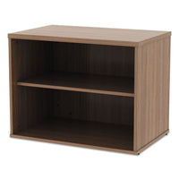 Alera Open Office Low Storage Cabinet Credenza, 29 1-2 X 19 1-8x 22 7-8, Walnut