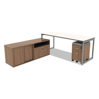 Alera Open Office Low Storage Cabinet Credenza, 29 1-2 X 19 1-8x 22 7-8, Walnut