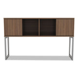 Alera Open Office Desk Series Hutch, 59w X 15d X 36.38h, Modern Walnut