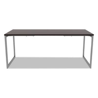 Alera Open Office Desk Series Adjustable O-leg Desk Base, 30" Deep, Silver