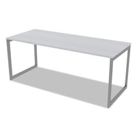 Alera Open Office Desk Series Adjustable O-leg Desk Base, 30" Deep, Silver