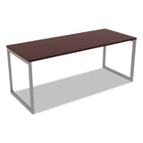 Alera Open Office Desk Series Adjustable O-leg Desk Base, 30" Deep, Silver