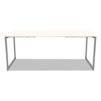 Alera Open Office Desk Series Adjustable O-leg Desk Base, 30" Deep, Silver