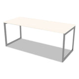 Alera Open Office Desk Series Adjustable O-leg Desk Base, 30" Deep, Silver