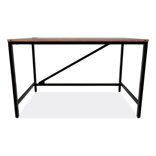 Industrial Series Table Desk, 47.25w X 23.63d X 29.5h, Modern Walnut