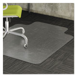 Moderate Use Studded Chair Mat For Low Pile Carpet, 45 X 53, Wide Lipped, Clear