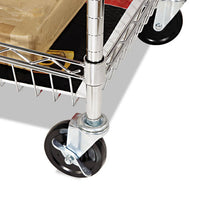 Carry-all Cart-mail Cart, Two-shelf, 34.88w X 18d X 39.5h, Silver